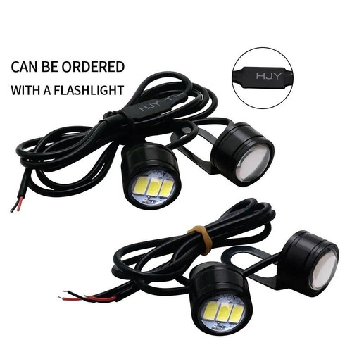 2pcs Motorcycle LED Drl Daytime Running Lights Mirror Eagle Eye LED Lamps - Picture 4 of 21
