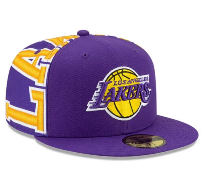 New Era LA Los Angeles Lakers Sub Word Wrap Around 59FIFTY Fitted