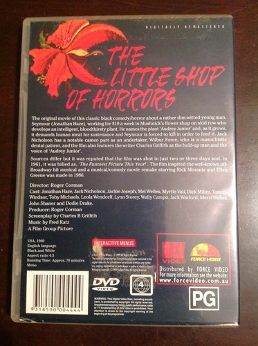 THE LITTLE SHOP OF HORRORS Jack Nicholson New Unsealed B&W DVD R4 - Picture 2 of 3