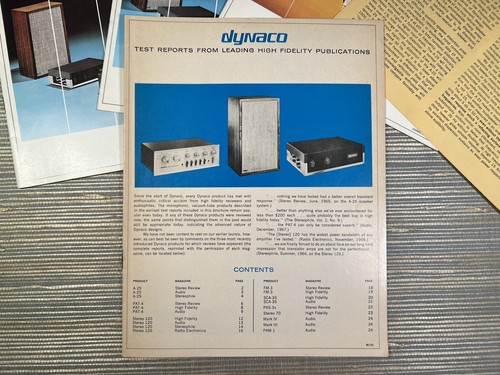 Vintage Dynaco Ephemera Lot 60s-70s Catalog Brochure Test Report A-25 Aperiodic - Picture 2 of 10