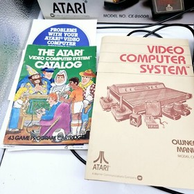 Atari 2600 CX2600A Video Game Console 1980 Paddle Instructions in Original Box 