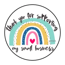 30 THANK YOU FOR SUPPORTING MY SMALL BUSINESS STICKERS ENVELOPE SEALS LABELS