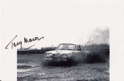 HAND SIGNED TONY MASON ROGER CLARK RAC RALLY 1972 FORD ESCORT RS1600 PHOTOGRAPH - Picture 1 of 4