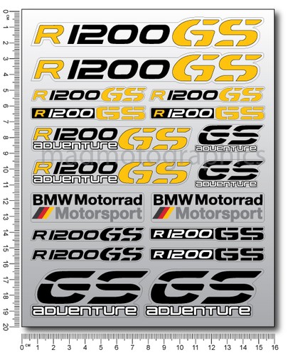 R1200GS Abenteuer Motorrad Motorrad Aufkleber Set 35 Aufkleber BMW R1200 GS gsa - Bild 3 von 8