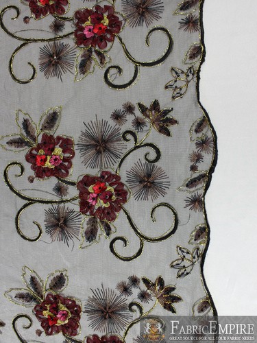 Mesh Organza Blüte Folie Kordel SCHWARZ 54" BREIT (Werftware) - Bild 4 von 4