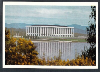 E9165 Australia Act Canberra National Library Sunset postcard