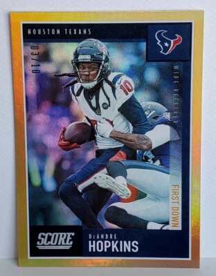 2020 Panini Score DeAndre Hopkins SSP /10 FIRST DOWN FOIL REFRACTOR NUK  