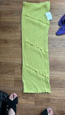 lime skirt forever 21 neon nwt ribbed stretchy womens juniors