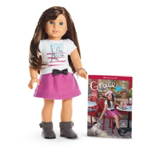 American Girl GRACE THOMAS DOLL and BOOK top skirt boots bracelet Fast Ship - Picture 1 of 2
