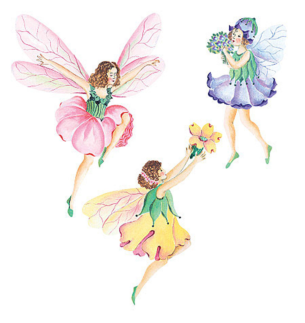 S L1200 Fairy princess doll wall decor stickers decal border 25 wallies wallpaper cutout