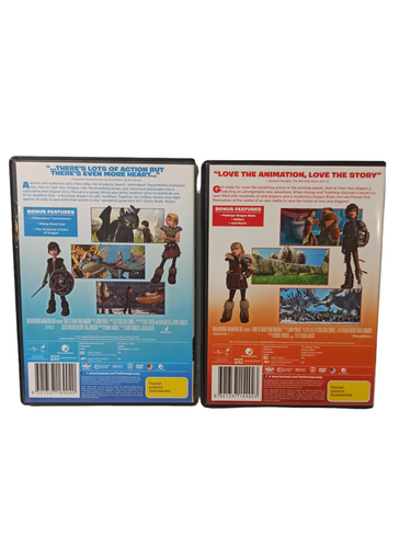 How to Train Your Dragon 1 2 (DVD) Animation Adventure Fantasy Children R4 VGC - Picture 2 of 18