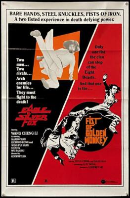 G343 .... EAGLE VS. SILVER FOX/FIST OF GOLDEN MONKEY 1sh '83 martial arts action