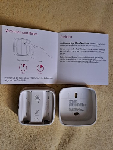 Telekom Magenta SmartHome Wandtaster, Wandschalter, weiß, oh. Batterien, gebr. - Bild 4 von 4