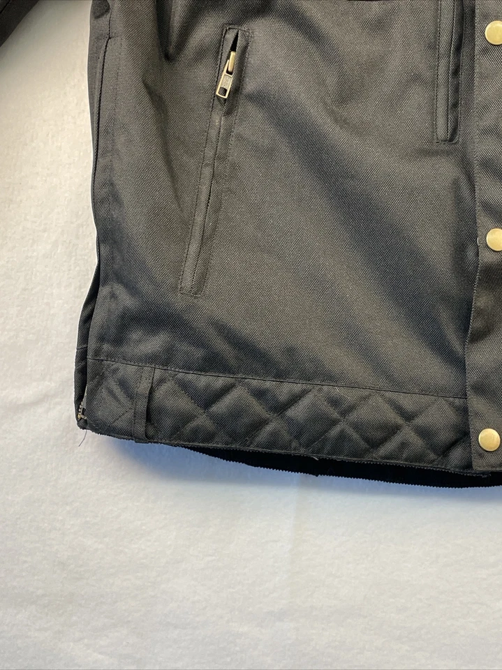 Chaqueta de piloto vintage para adulto XL negra acolchada abrigo de motocicleta para hombre Foto 3 de 4