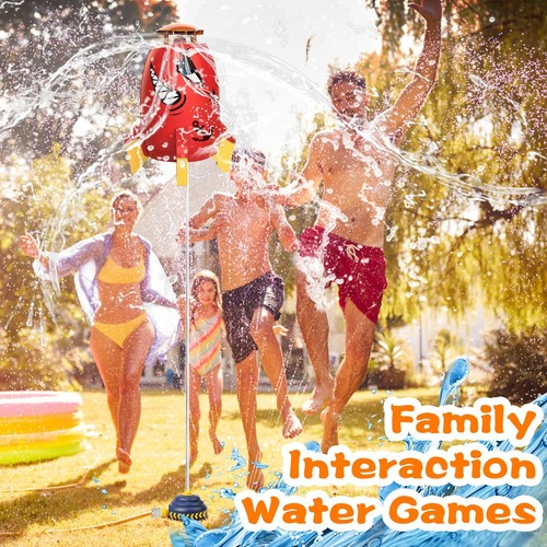 Water Rocket Sprinkler Toy Launcher - Outdoor Splash Sprinklers for Kids, Summer - Picture 4 of 16