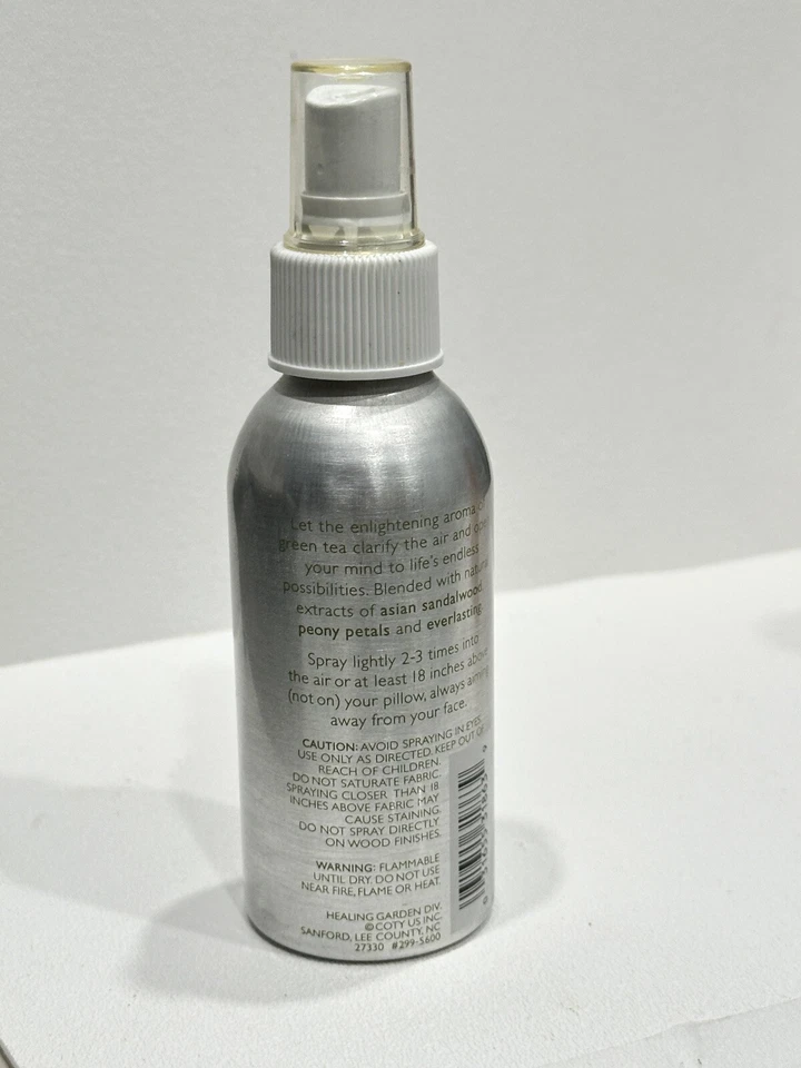 Terapia de té verde Coty The Healing Garden FRESH INSIGHTS ALMOHADA Y SPRAY DE HABITACIÓN 4 oz Foto 2 de 2