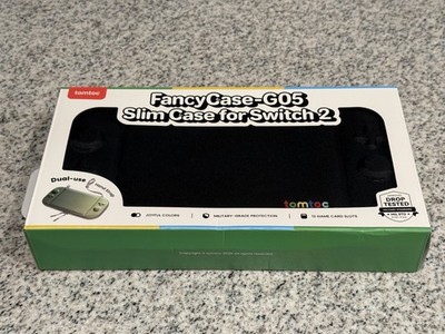 tomtoc Slim FancyCase-G05 Nintendo Switch 2 in BLACK w/ 12-Game Card Slots