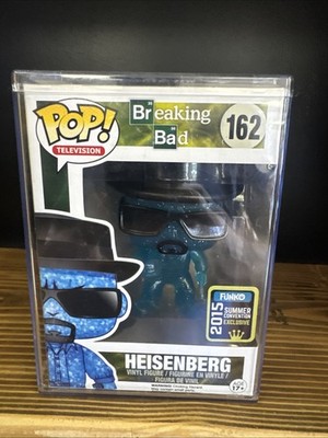 Funko Pop! Breaking Bad Heisenberg Blue Crystal Convention #162 W Pop Stack Case