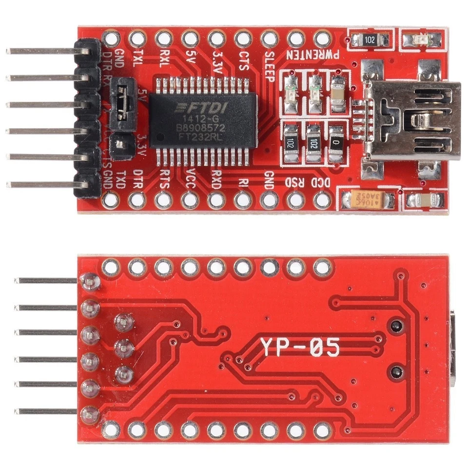 FT232RL FTDI USB a TTL Conversor Serie 3,3-5V Arduino Pro Mini + Cable 0188 - Imagen 2 de 2