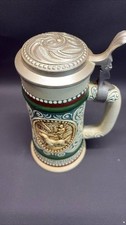 Vintage 1978 Avon Beer Stein Pewter Lid Irish Setter Rainbow Trout.  Great Condi