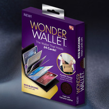 Black Leather Amazing Slim Thin RFID Wallets - As Seen on TV