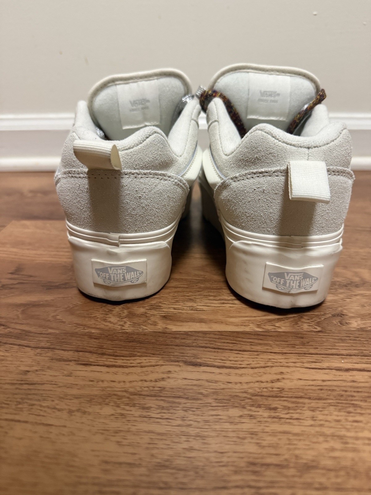 Vans Knu Stack Platform Shoes  Suede Marshmallow … - image 4