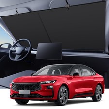 2025 Retractable Car Windshield Sunshade 35x50 UV Adjustable