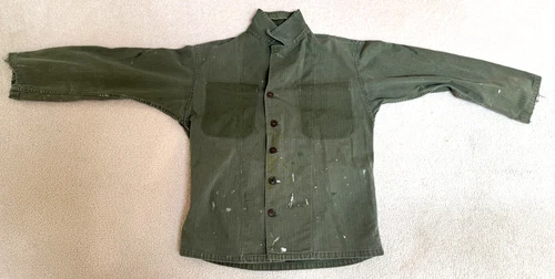 WW2 HERRINGBONE TWILL MILITARY JACKET/SHIRT HBT VINTAGE