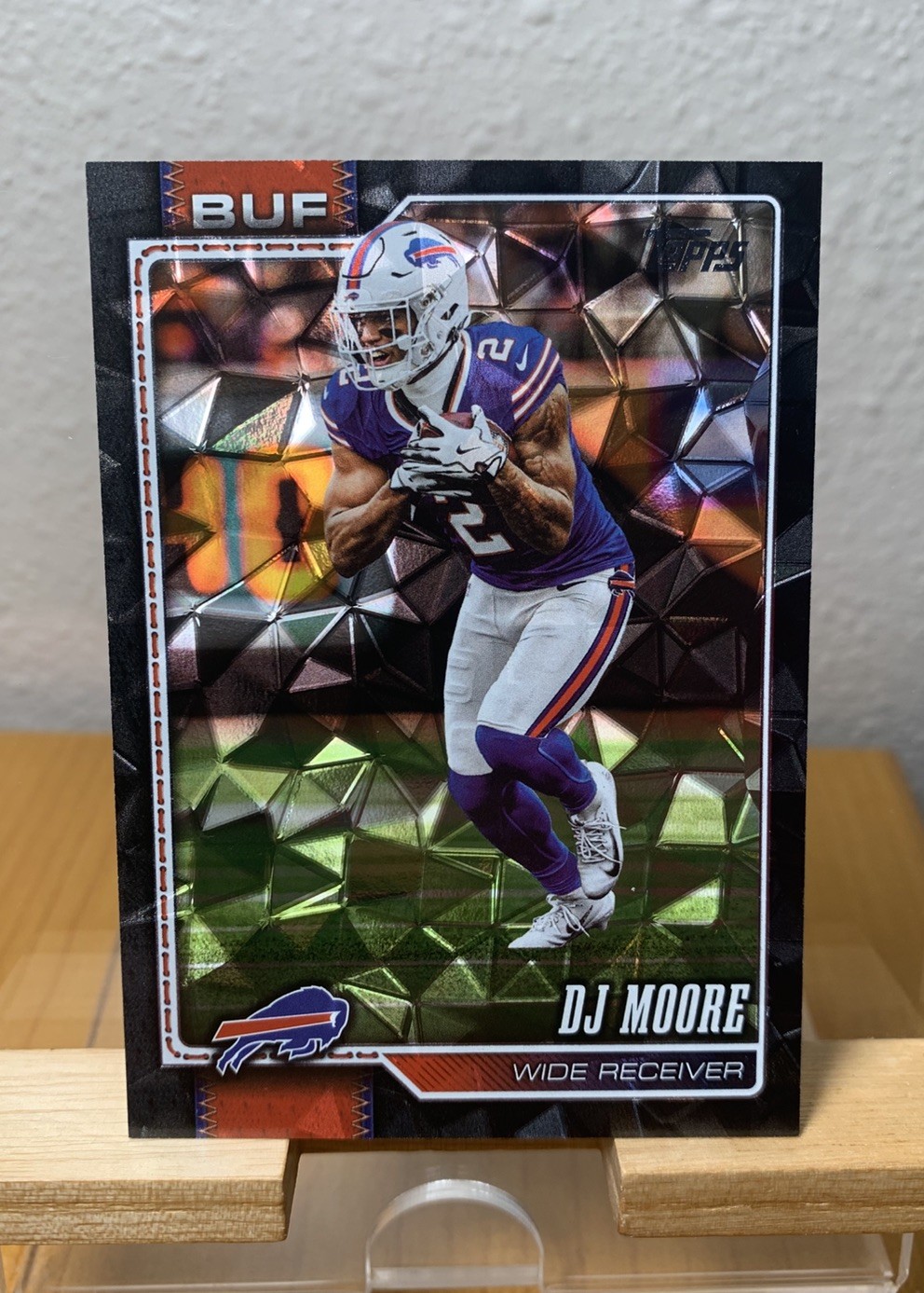 DJ Moore 2026 Topps Flagship #36 Diamante Black /10 Bills NM BOOK END SSP