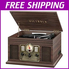 Quincy 6-in-1 Record Player - Bluetooth & CD Player