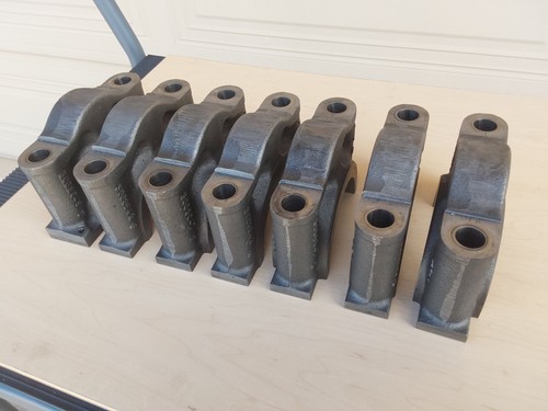 Cummins 855 NT N14 Main Bearing Cap Set of 7 3008047 3008048 3008049 Used