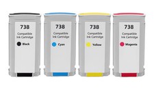 738 Ink Cartridges 4-Pack for DesignJet T850 T950 Printer
