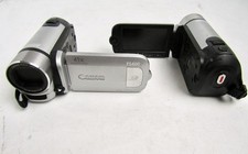  2X Canon FS400 41x Advanced Zoom High-Definition Camcorder - Silver UNTESTED 