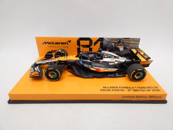 Minichamps 1/43 Mclaren MCL39 Oscar Piastri #81 2. British GP 2025 F1-image