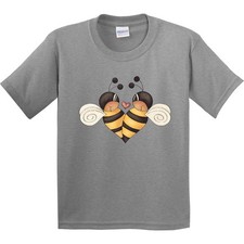 Inktastic Valentine's Day Bumble Bees Youth T-Shirt Sweethearts Love Tee Kids