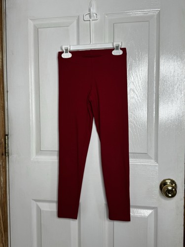 Members Mark Leggings Girls Size Medium 7-8 Red Pull On Knit Elastic Waist