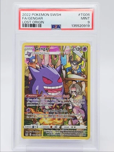 GENGAR 2022 POKEMON LOST ORIGIN TRAINER GALLERY RARE TG06/TG30 PSA 9 Q5677