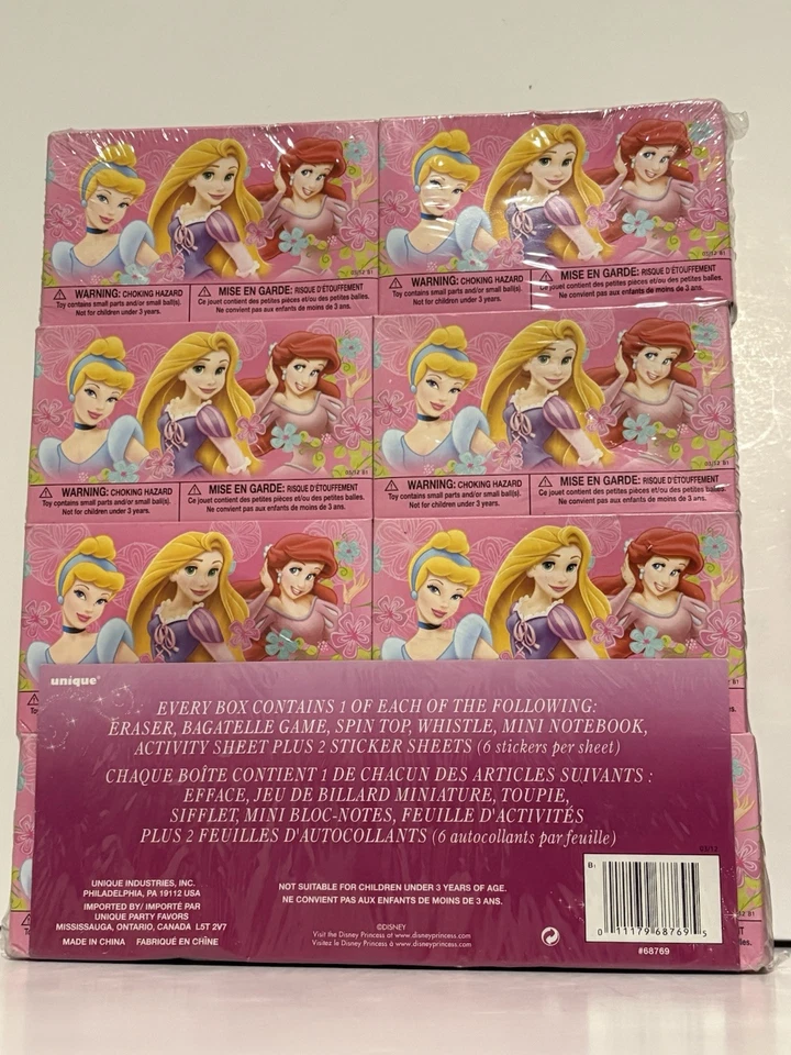 Disney Princess Mega Mix Pacote Econômico 64 Peças Festa de Aniversário Favor (16 Caixas) - Imagem 4 de 4
