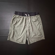 Vuori Shorts Mens Small Green Kore Athletic Performance Pockets Run Workout 7"