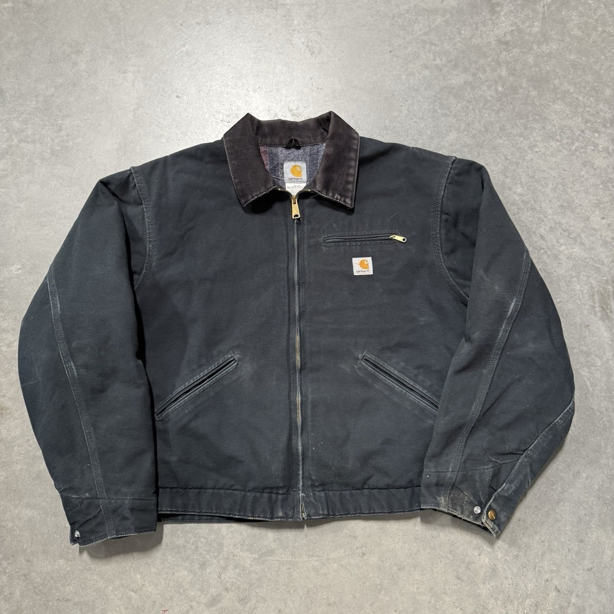 Carhartt デトロイトジャケット J97 J01BLK 人気のブラック M Vintage Black Carhartt Detroit Jacket J01 BLK Made in USA Size 50
