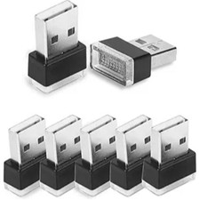 7PCS USB LED Car Interior Atmosphere Lamp, Mini Led USB Lights for Car Decoratio