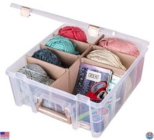 ArtBin Super Satchel Compartment Box - Stackable Art Storage with 8 Dividers