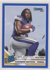 2019 Panini Donruss Rated Rookie Press Proof Blue Alexander Mattison #331 0g4