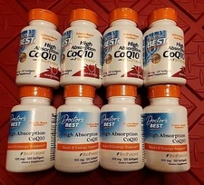 8x Doctor's Best CoQ10 100mg 120 Softgels High Absorption Exp 04/27+