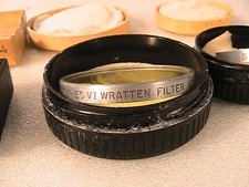 Kodak Series VI WRATTEN FILTER K2 with vintage case, BAD FILTER, ring