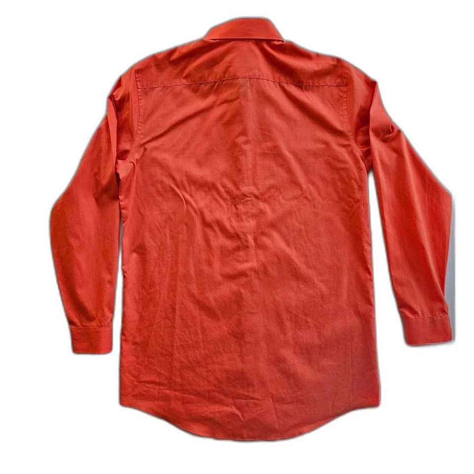 Camisa de vestir J. Ferrar con botones naranja para hombre ajustada talla M 15-15 1/2 32-33 Foto 3 de 4