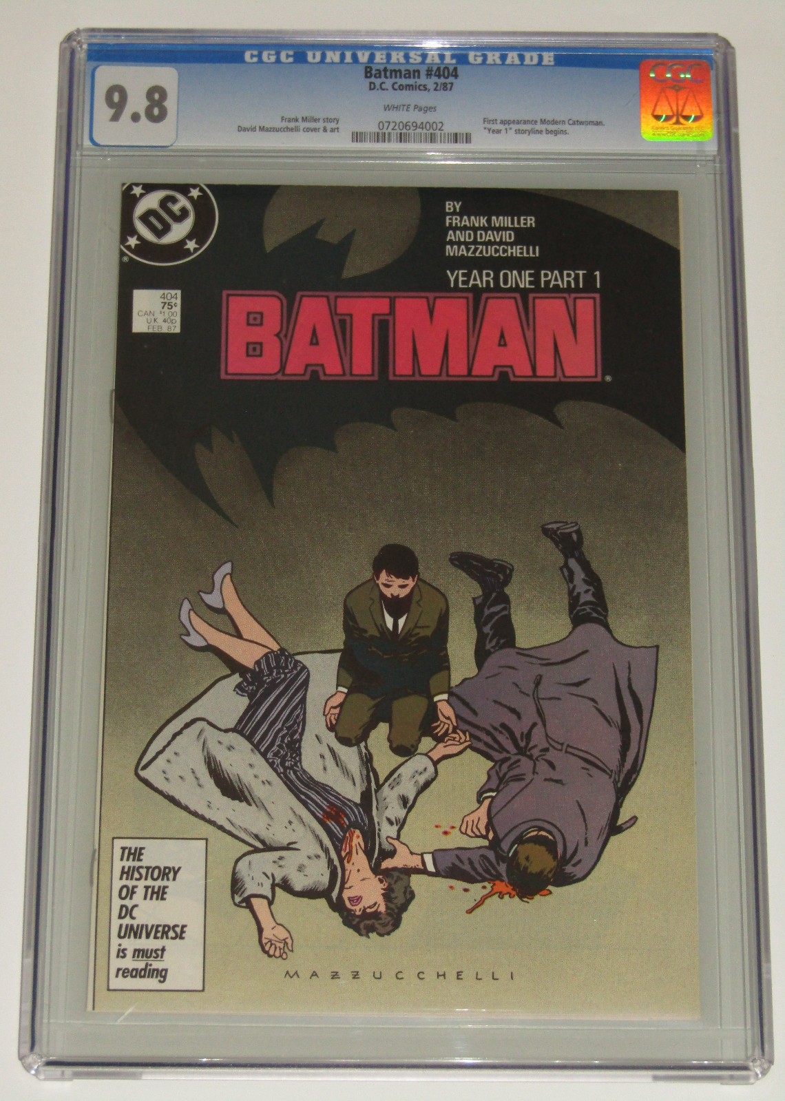 Batman 404 CGC 9.8 Year One Frank Miller; Dave Mazzucchelli. 1st Modern Catwoman