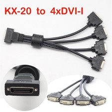 M9140 LP PCIe x16 4-screen Adapter Cable for KX-20 to 4 x DVI-I Quad Head @zx