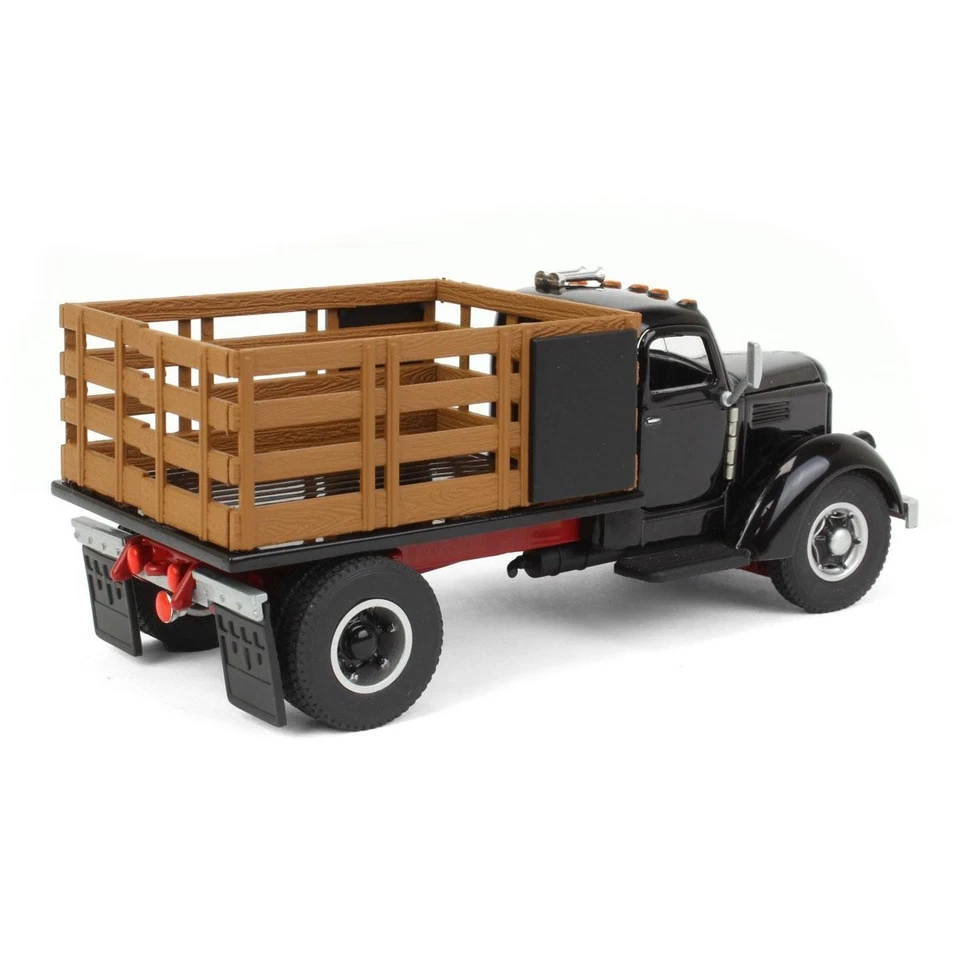 Spec Cast 1/50 Black International KB 8 Truck with Stake Bed 39512 - Image 3 of 4