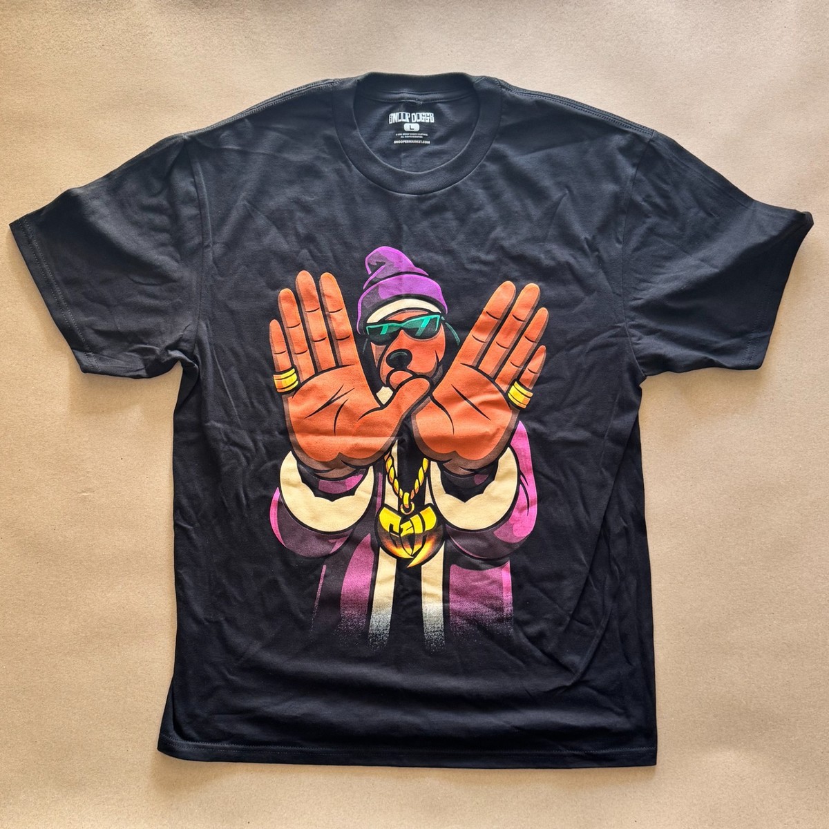 トップス Snoop Dogg T-Shirt L Snoop Dogg's Clothing Ghostface Killah Official Black Large T